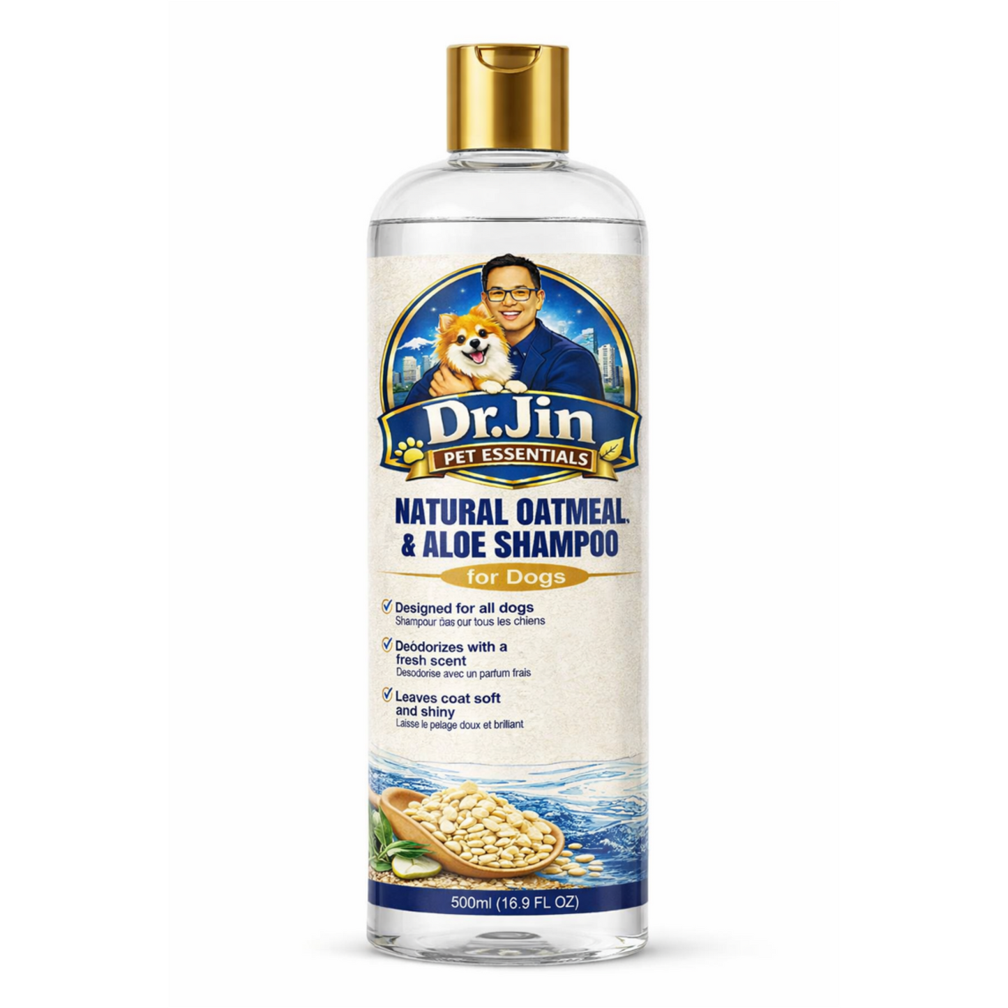 Dr. Jin Natural Oatmeal Aloe & Shea Butter Dog Shampoo 500mL