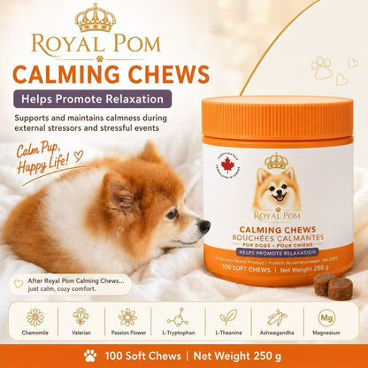 Royal Pom™ Calming Chews for Dogs 100 Soft Chews