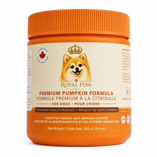 Royal Pom™ Premium Pumpkin Formula Powder for Dogs 300 g