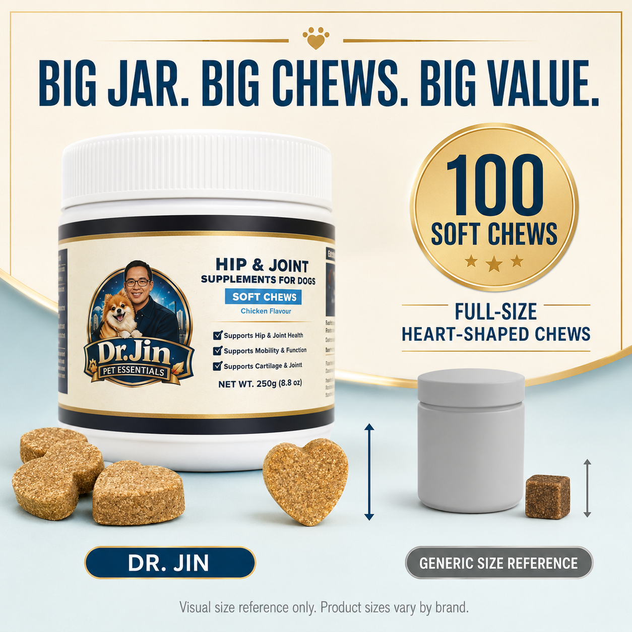 Hip & Joint Chews for Dogs 100 Soft Chews